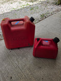 Two Plastic Gas Cans (5gal + 1.5gal), Both Empty