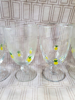 Set of 6 Anthropologie Hand Blown Pineapple Iced Tea Glasses