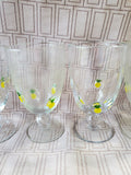 Set of 6 Anthropologie Hand Blown Pineapple Iced Tea Glasses
