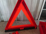 Collapsible Weighted Roadside Safety Triangles, 3-Piece Kit (B)