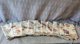 Set of 10 Fall Leaf Fabric Napkins