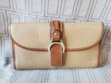 Dooney & Bourke Light and Dark Brown Leather Continental Wallet