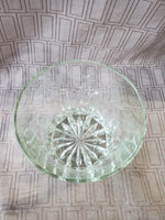 Heavy Etched Clear Glass Champagne Bucket