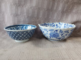 2 Piece Blue and White Ceramic Bowls