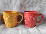 Set of 4 Sur La Table Pumpkin Mugs