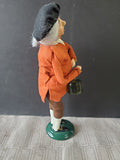 (A) Byers' Choice Carolers Colonial Williamsburg Signed "Man with Wine Jug" Figurine