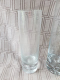 Pair of Clear Glass Cylindrical Vases