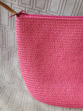 Kim Rogers Pink Woven Crossbody Bag