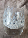 Glassybaby White and Clear Bubble Glass Candle Votive