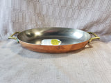 Vintage Paul Revere Copper and Brass Au Gratin Pan