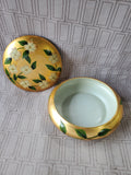 Andrea by Sadek Floral Gold Toned Dresser Jar