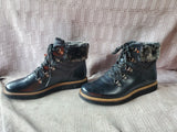 Pair of Clarks Faux Fur Ankle Boots—Women's Size 7.5