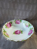 German Pink Rose Serving Bowl