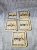 Set of 5 Pimpernel "Tuscan Palette" Coasters
