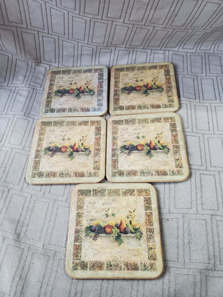 Set of 5 Pimpernel "Tuscan Palette" Coasters
