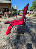 Red Folding Lounge Chair w/Carry Bag
