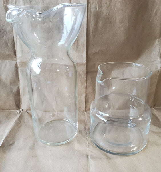 Pair of Clear Glass Decanters