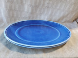 Pair of La Cadeaux Blue Melamine Oblong Serving Platters