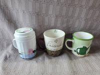3 Piece Assorted Lot of Coffee Mugs