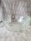 Set of 3 Heavy Clear Glass Nesting Bowls