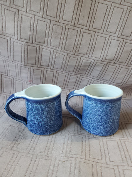 (A) Pair of Quail Run Signed Elizabeth Krome Pottery Mugs