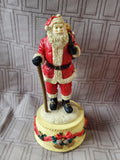 Handcrafted Old World Santa Music Box WORKS
