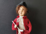 (F) Byers' Choice Carolers Colonial Williamsburg Signed "Man Holding Long Tobacco Pipe" Figurine
