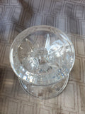 Heavy Clear Glass Tapered Candle Holder