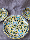 Set of 3 Pottery Barn Yellow "Ava" Salad Plates