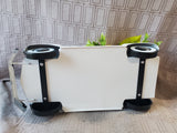 Small White Metal Truck with Faux Lemon Arrangement