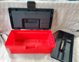 Red and Black Plastic Tool Box