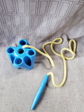 Vintage Pressman Blue Play-Hour Threading Block