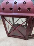 Colonial Williamsburg Red Metal  Lanterns - Three Piece Set (A)