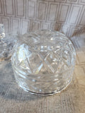 Heavy Clear Glass Covered Candy Dish