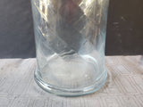 Tall Clear Glass Swirl Vase