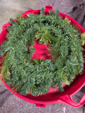 21" Faux Pine Christmas Wreath w/ Storage Box