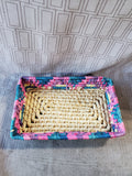 Multi-Colored Hand Woven Basket