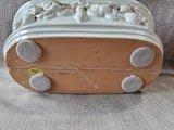 White Glazed Ceramic Oblong Planter