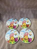 Set of 4 Certified International "Par Four" Stone Coasters