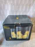 Set of 4 Cellini Pineapple Rocks Glasses