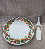 Set of 6 Home Accents "Holiday Ribbon" Dessert Serving Set