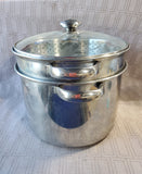 Stainless Steel Stock Pot with Steamer Insert