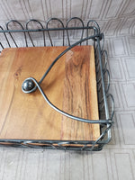 Metal and Wood Napkin Holder
