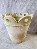 Scalloped Edge Pottery Planter