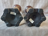 Pair of Ornate Resin Candle Holders