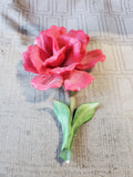 Porcelain Pink Flower Figurine