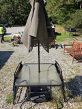 Outdoor Table, Folding Chairs and Umbrella Set