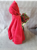Byers' Choice Carolers Colonial Williamsburg Signed "Woman Holding Apple Cone" Figurine AS IS—READ DESCRIPTION CAREFULLY**