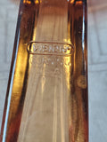 Pair of Corning Ware Visions Amber Glass Sauce Pans with One Lid