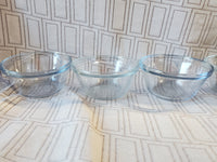 Set of 8 Anchor Hocking Clear Glass Custard Bowls with 3 Lids
